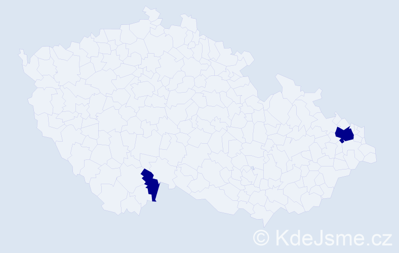 Příjmení: 'Jarecki', počet výskytů 2 v celé ČR