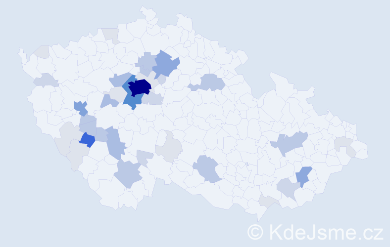Příjmení: 'Ladman', počet výskytů 132 v celé ČR