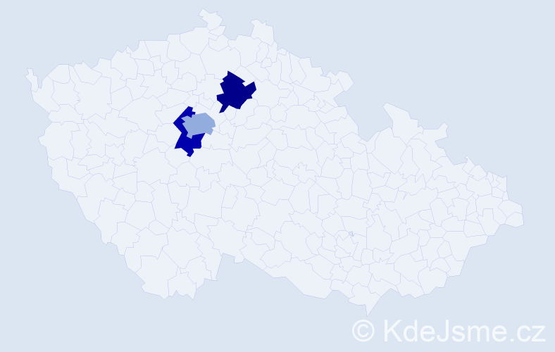 Příjmení: 'Spozdil', počet výskytů 7 v celé ČR