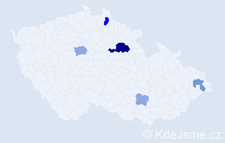 Příjmení: 'Maskal', počet výskytů 16 v celé ČR