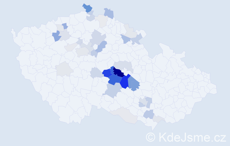 Příjmení: 'Štefáčková', počet výskytů 124 v celé ČR