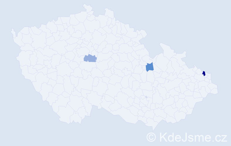 Příjmení: 'Blahušiaková', počet výskytů 5 v celé ČR