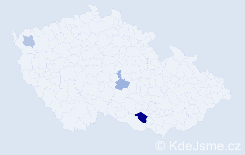 Příjmení: 'Mühlhauser', počet výskytů 9 v celé ČR