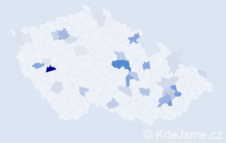 Příjmení: 'Regentová', počet výskytů 90 v celé ČR