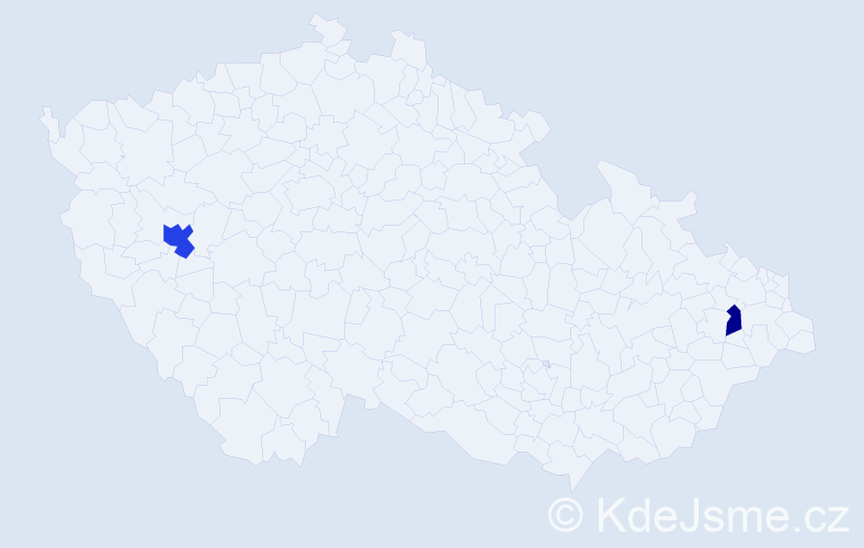 Příjmení: 'Čúliková', počet výskytů 3 v celé ČR