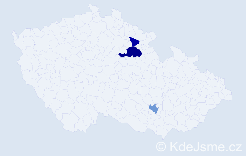 Příjmení: 'Gottland', počet výskytů 8 v celé ČR