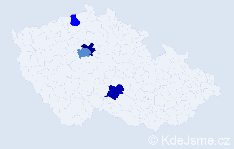 Příjmení: 'Tupytsya', počet výskytů 7 v celé ČR
