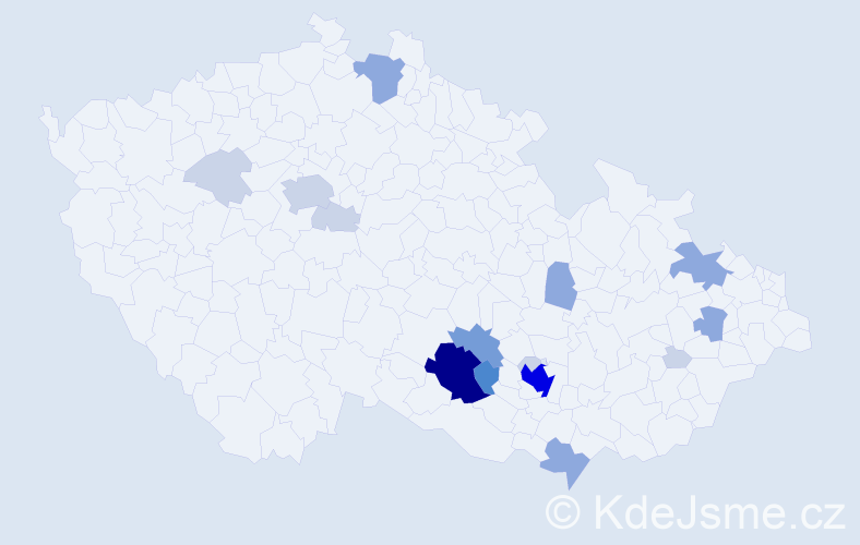 Příjmení: 'Hejátková', počet výskytů 49 v celé ČR