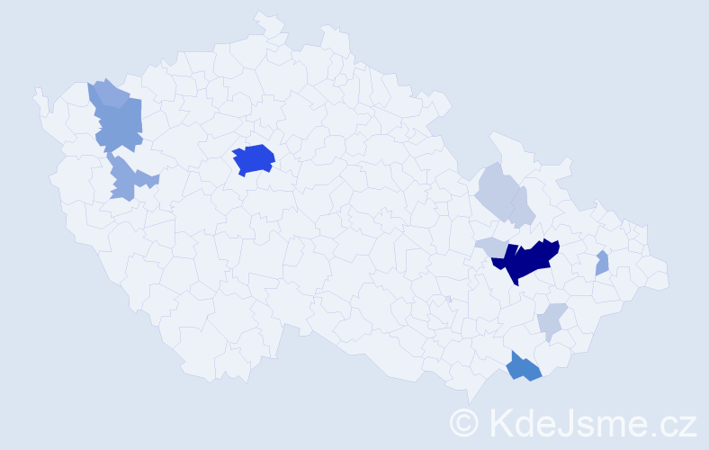 Příjmení: 'Malúš', počet výskytů 36 v celé ČR