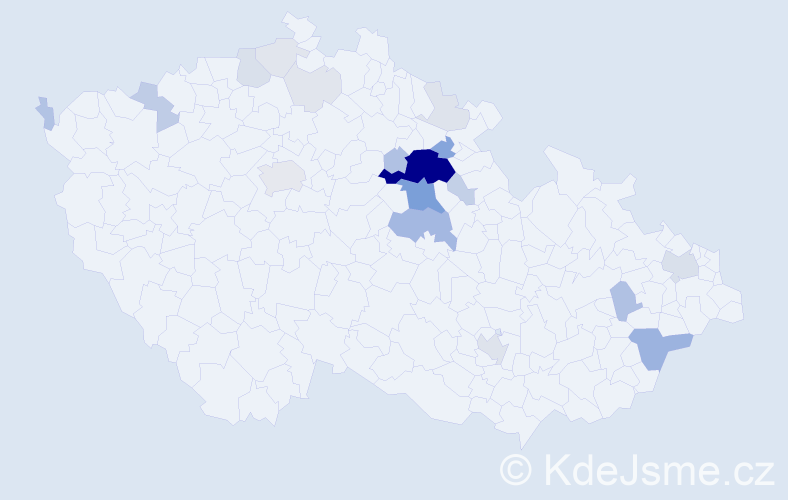 Příjmení: 'Zadrobílek', počet výskytů 97 v celé ČR