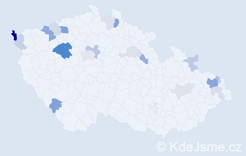 Příjmení: 'Repčíková', počet výskytů 47 v celé ČR