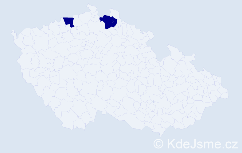 Příjmení: 'Zyderová', počet výskytů 3 v celé ČR