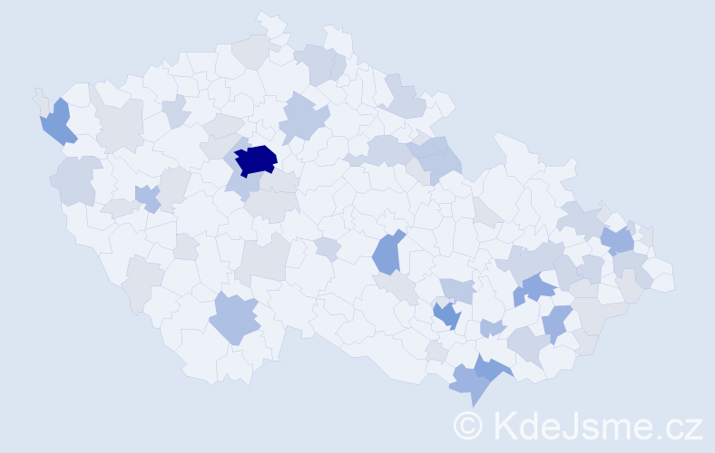Příjmení: 'Hallová', počet výskytů 161 v celé ČR