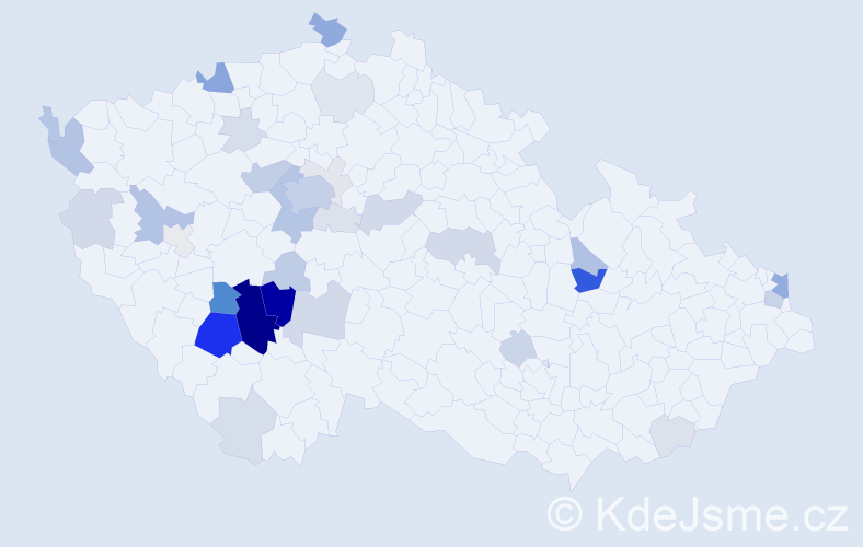 Příjmení: 'Mošovská', počet výskytů 131 v celé ČR