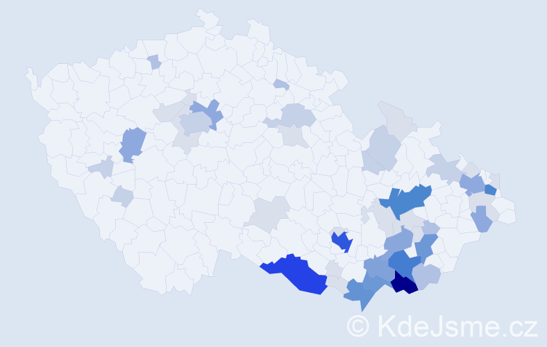 Příjmení: 'Režňák', počet výskytů 179 v celé ČR