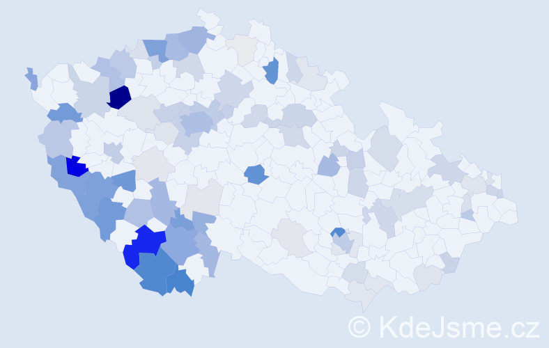 Příjmení: 'Hálek', počet výskytů 273 v celé ČR