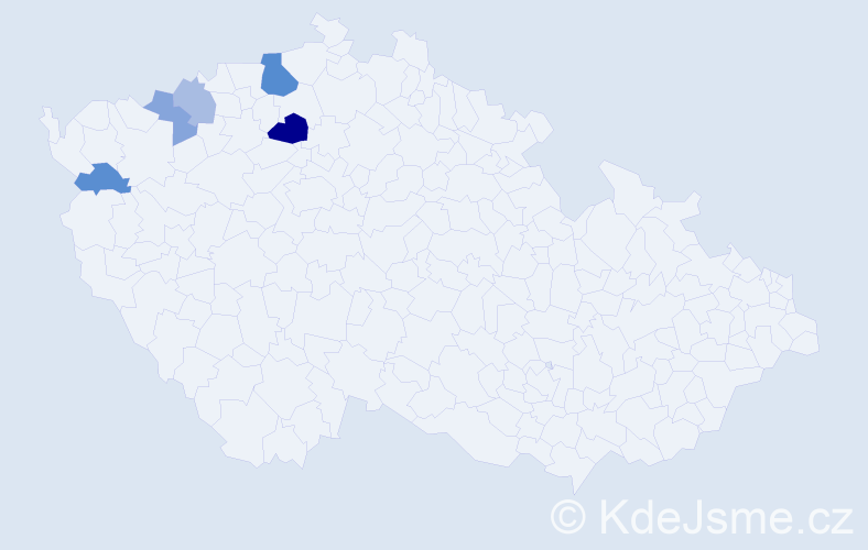 Příjmení: 'Trux', počet výskytů 10 v celé ČR