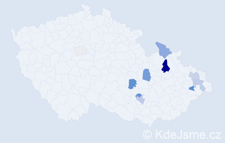 Příjmení: 'Baručáková', počet výskytů 14 v celé ČR