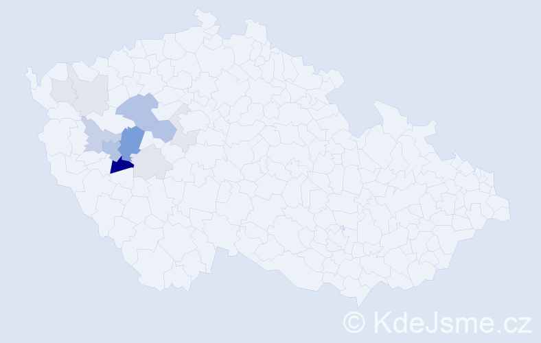 Příjmení: 'Fast', počet výskytů 30 v celé ČR