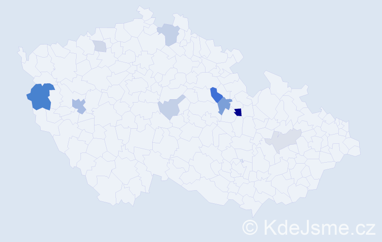 Příjmení: 'Sponner', počet výskytů 21 v celé ČR