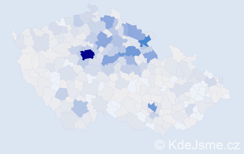 Příjmení: 'Hanuš', počet výskytů 2765 v celé ČR