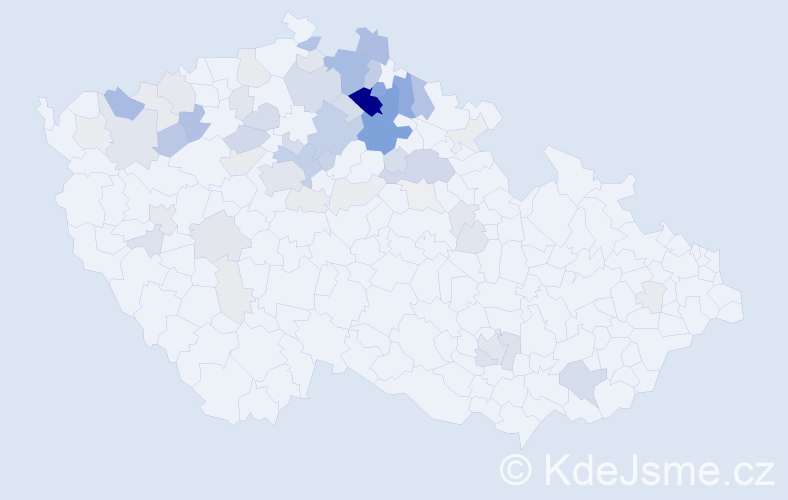 Příjmení: 'Dědečková', počet výskytů 219 v celé ČR