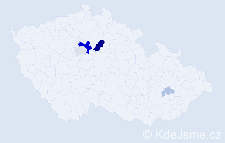 Příjmení: 'Fedačková', počet výskytů 15 v celé ČR