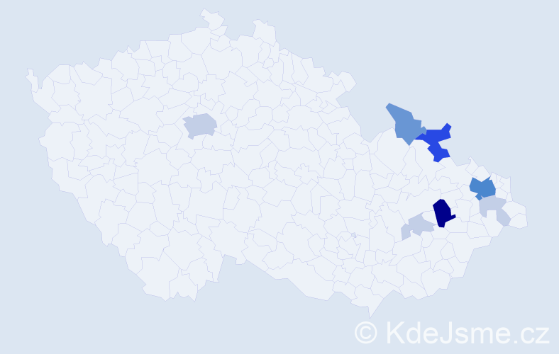 Příjmení: 'Perdula', počet výskytů 30 v celé ČR