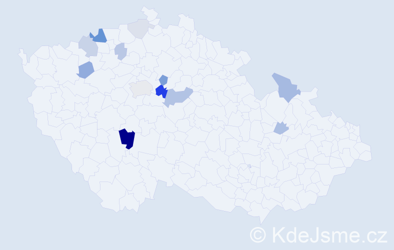 Příjmení: 'Cézová', počet výskytů 32 v celé ČR