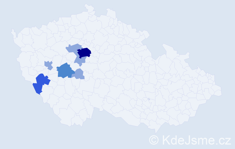 Příjmení: 'Paima', počet výskytů 14 v celé ČR