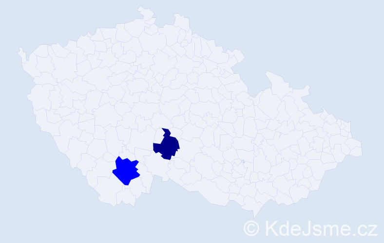 Příjmení: 'Gaupmannová', počet výskytů 3 v celé ČR