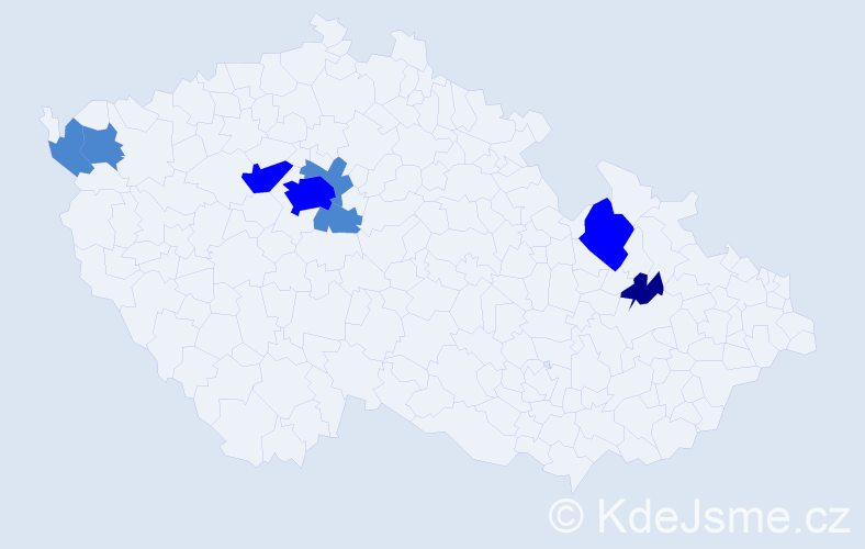 Příjmení: 'Pollner', počet výskytů 13 v celé ČR