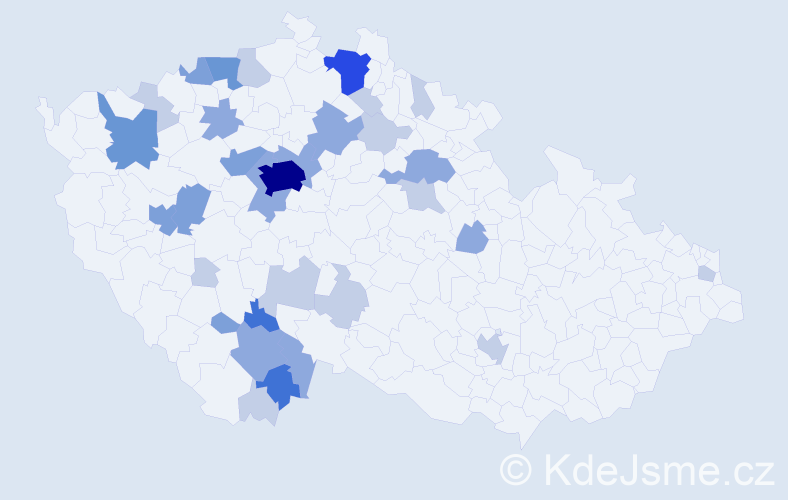 Příjmení: 'Vitoušková', počet výskytů 81 v celé ČR