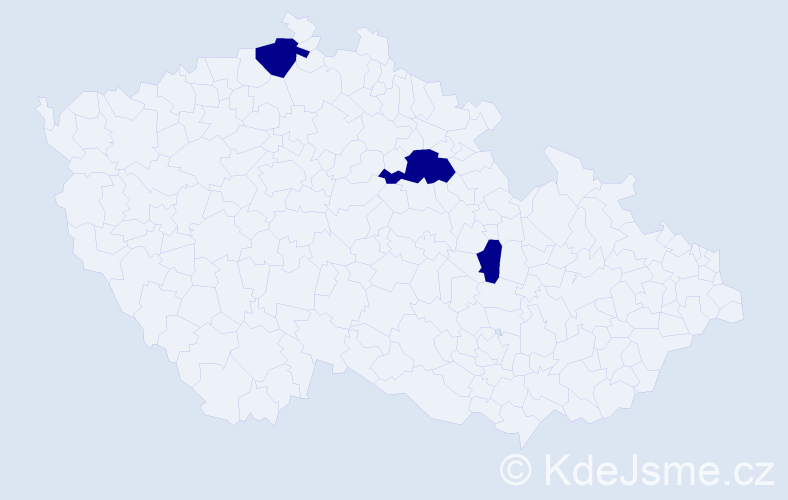 Příjmení: 'Bures', počet výskytů 3 v celé ČR