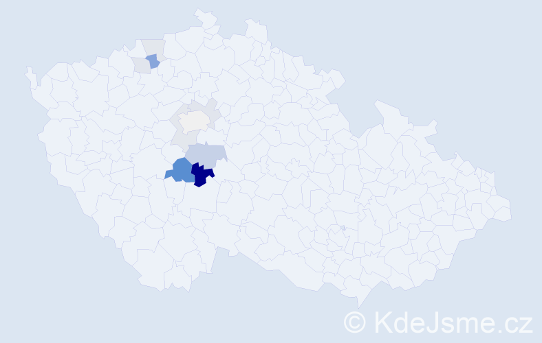 Příjmení: 'Repetná', počet výskytů 18 v celé ČR