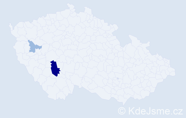 Příjmení: 'Chmulíková', počet výskytů 5 v celé ČR
