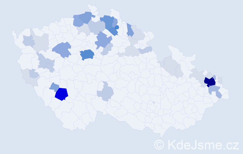 Příjmení: 'Janus', počet výskytů 137 v celé ČR