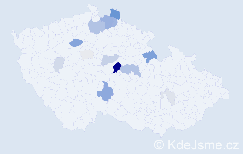 Příjmení: 'Závůrková', počet výskytů 43 v celé ČR