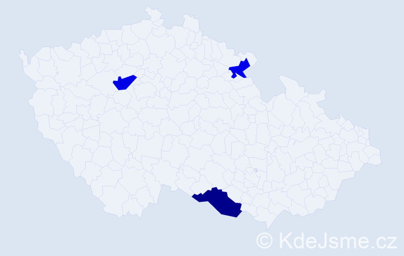 Příjmení: 'Hakličková', počet výskytů 8 v celé ČR