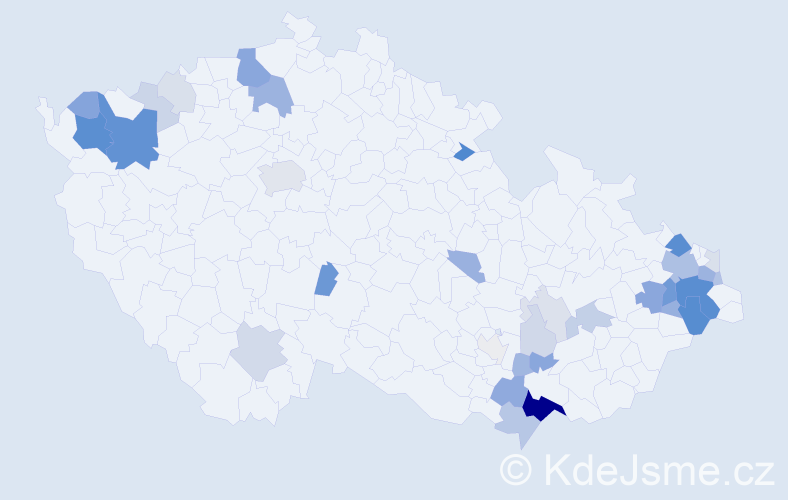 Příjmení: 'Bílská', počet výskytů 112 v celé ČR