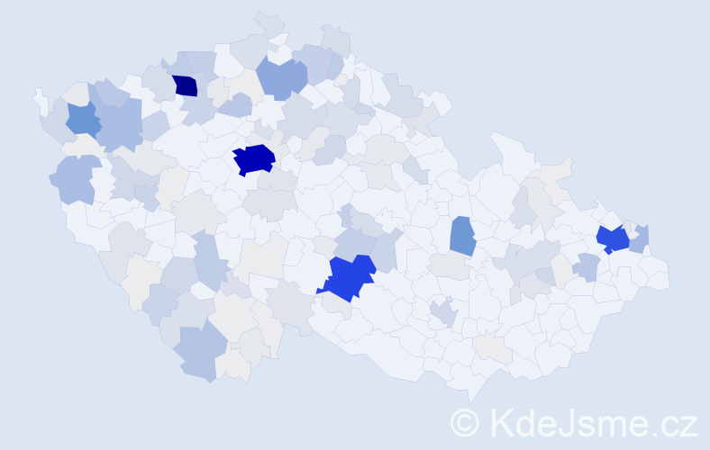 Příjmení: 'Cinová', počet výskytů 728 v celé ČR