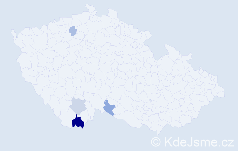Příjmení: 'Drayerová', počet výskytů 9 v celé ČR