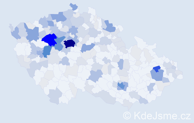 Příjmení: 'Lev', počet výskytů 615 v celé ČR