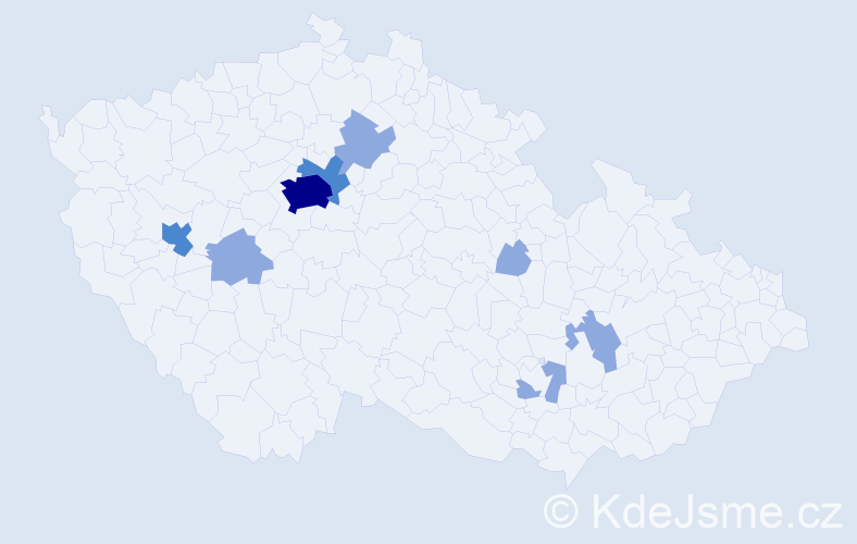Příjmení: 'Russu', počet výskytů 14 v celé ČR