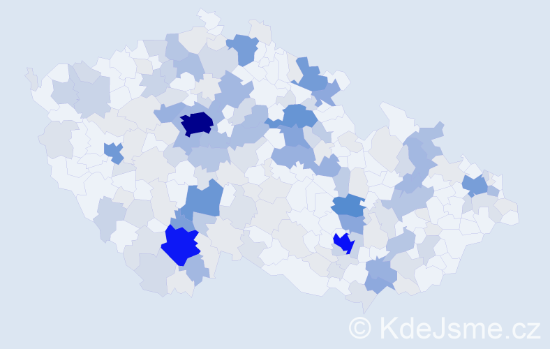 Příjmení: 'Vachová', počet výskytů 604 v celé ČR