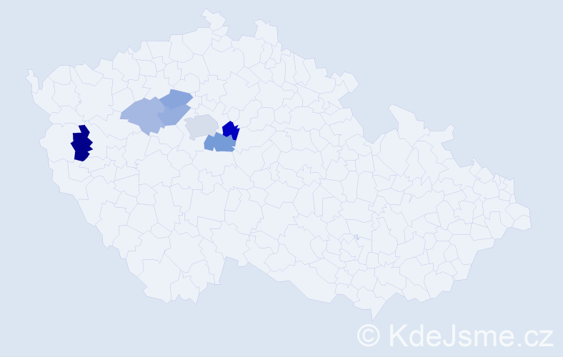 Příjmení: 'Churánek', počet výskytů 14 v celé ČR