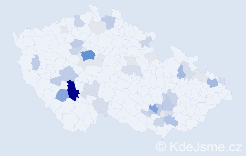 Příjmení: 'Zobal', počet výskytů 161 v celé ČR