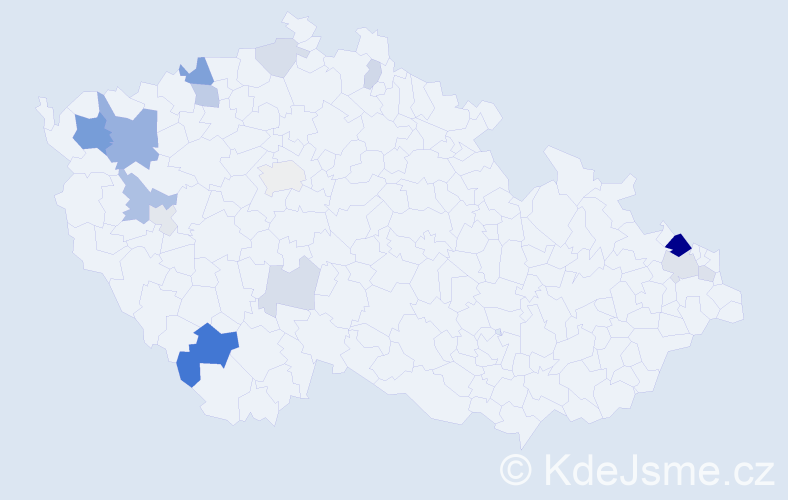 Příjmení: 'Sliška', počet výskytů 41 v celé ČR
