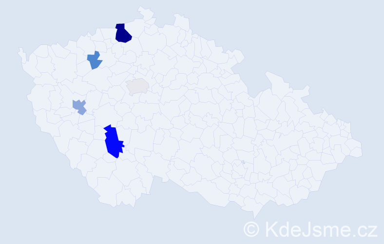 Příjmení: 'Koubcová', počet výskytů 14 v celé ČR