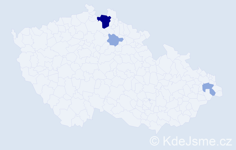 Příjmení: 'Fujačková', počet výskytů 7 v celé ČR